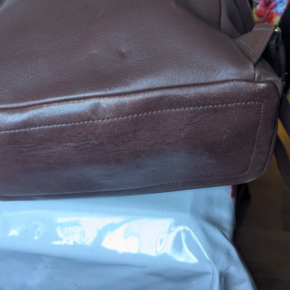 CoachElegant Brown Leather Backpack